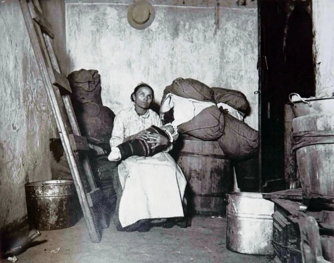 Italian Mother and Her Baby in Jersey Street, 1888-89 by Jacob Riis.