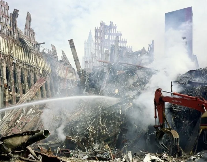 Joel Meyerowitz, remains of the North Tower of the World Trade Center.