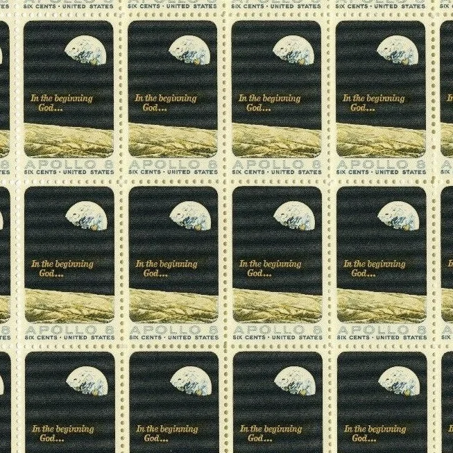 《地出》，1968年，及使用这一影像的邮票。