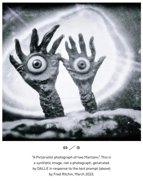 弗雷德·里钦，模拟画意摄影的火星人，AI生成影像。