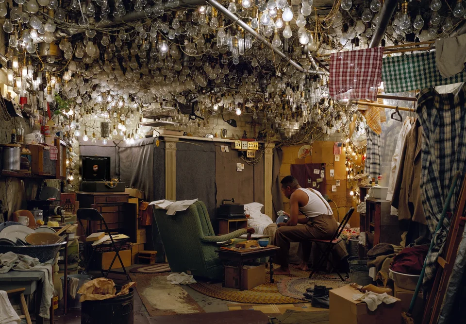 Fig. 2 Jeff Wall, After “Invisible Man” by Ralph Ellison, the Prologue, 1999–2001, transparency in lightbox, 174.0 × 250.5 cm, courtesy of the artist
