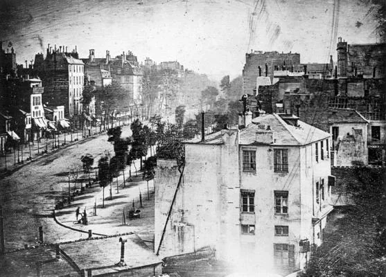 Fig. 29 Louis Daguerre, Boulevard du Temple, 1838, taken at about 8 a.m.