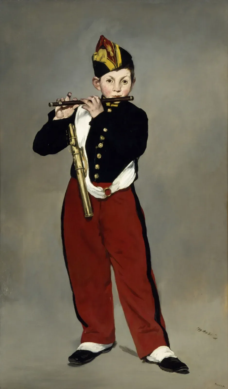 Édouard Manet,The Fifer, 1866, oil painting, 160 cm × 97 cm (63 in × 38 in)
