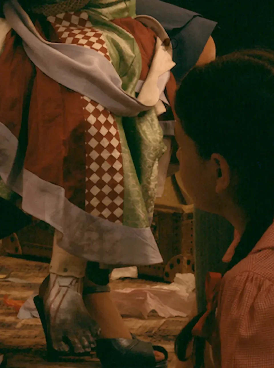 A Ventriloquist at a Birthday Party in October 1947, cropped detail