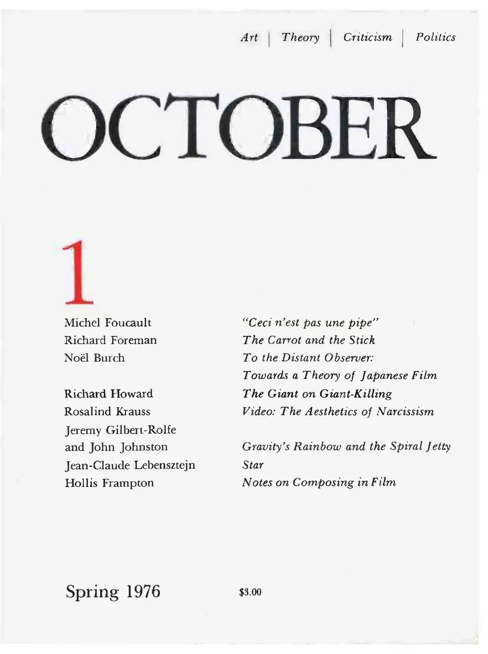 Fig. 8 Cover of the inaugural issue ofOctober