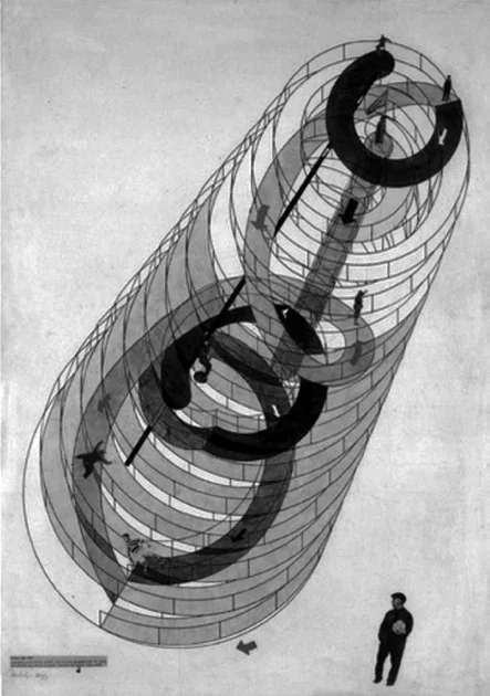 Figure 4 László Moholy-Nagy,Kinetic Constructive System: Structure with Movable Play and Conveyance Components, mixed media, 1922–1928