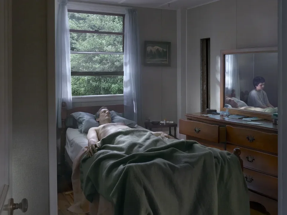 GREGORY CREWDSON,Father and Son, 2013, Digital pigment print, image size 37 1/2 x 50 in. © Gregory Crewdson