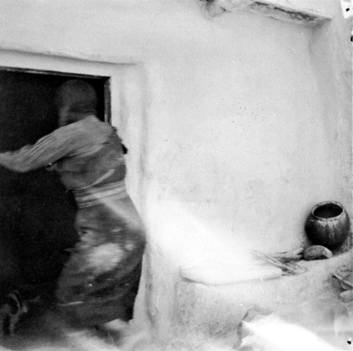 Warburg, photograph from the North American journey, woman fleeing, No. 124