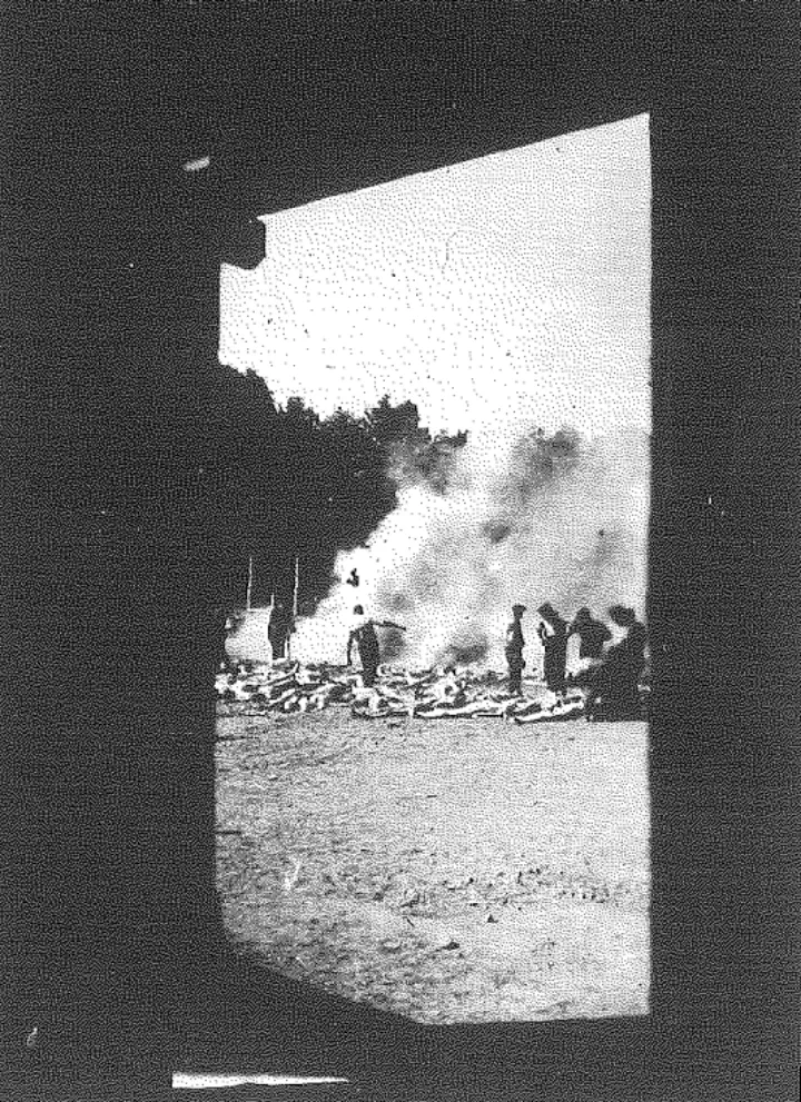 Anonymous, scene of corpses being burned at the Auschwitz concentration camp